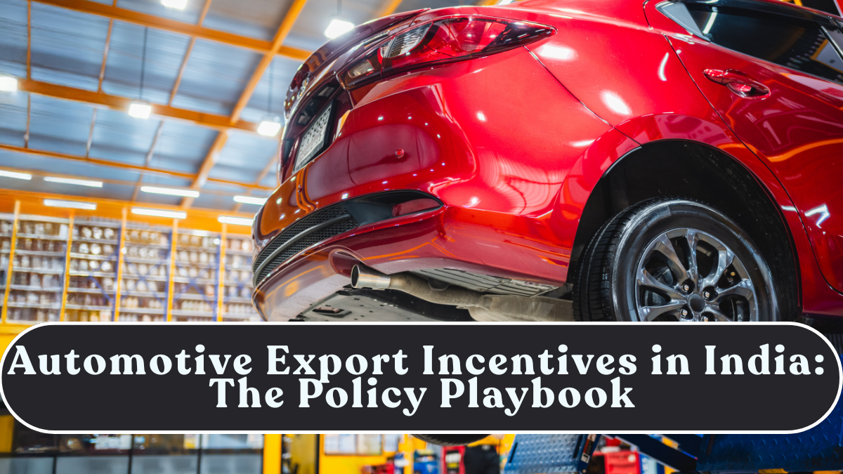 Automotive Export Incentives in India: The Policy Playbook