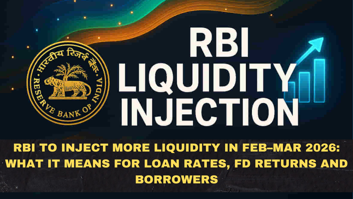 RBI to Inject More Liquidity in Feb–Mar 2026: What It Means for Loan Rates, FD Returns and Borrowers