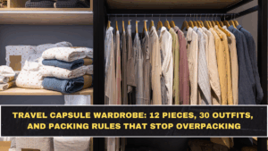 Travel Capsule Wardrobe: 12 Pieces, 30 Outfits, and Packing Rules That Stop Overpacking