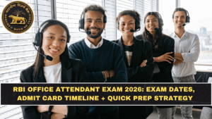 RBI Office Attendant Exam 2026: Exam Dates, Admit Card Timeline + Quick Prep Strategy