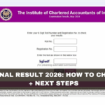 ICAI CA Final Result 2026: How to Check Fast + Next Steps