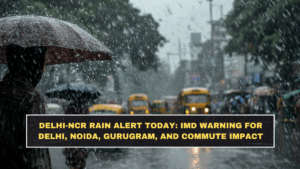 Delhi-NCR Rain Alert Today: IMD Warning for Delhi, Noida, Gurugram, and Commute Impact